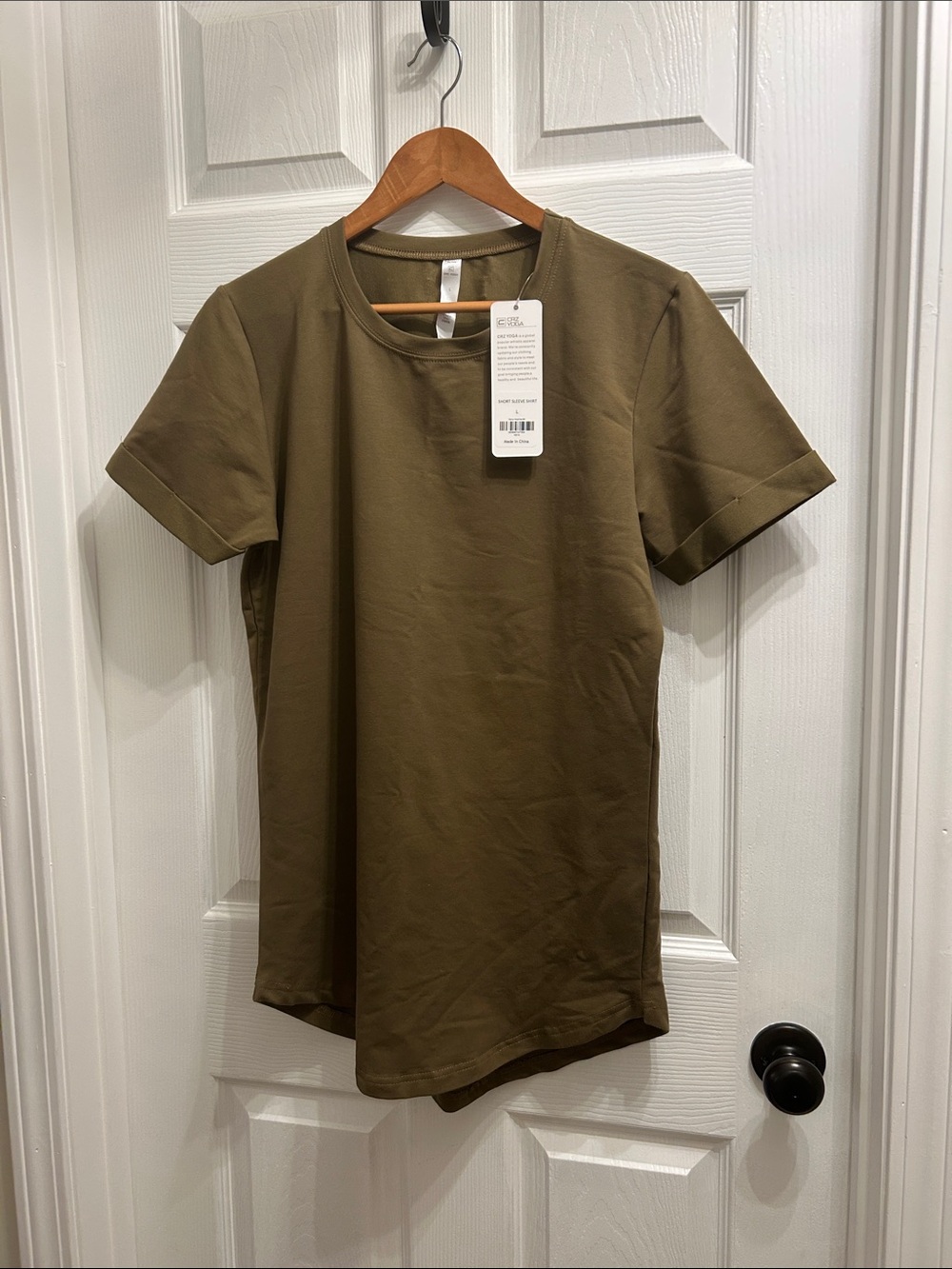 CRZ YOGA women’s Olive Short-Sleeve Crewneck Tee